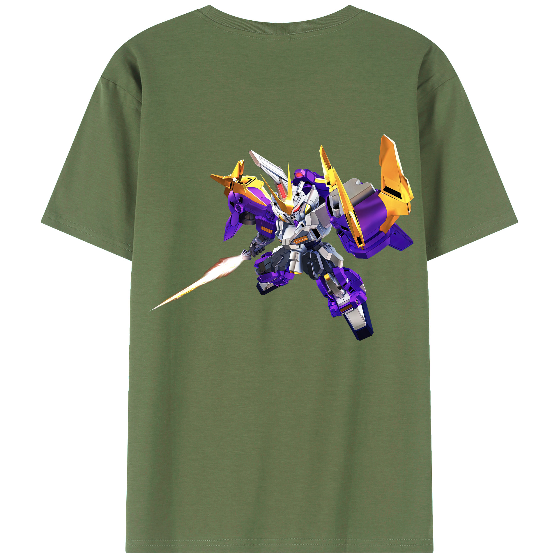 （画像用） 機動戦士ガンダム Mobile Suit Gundam 綿100％ メンズ半袖Tシャツ（バックプリント） 通気性